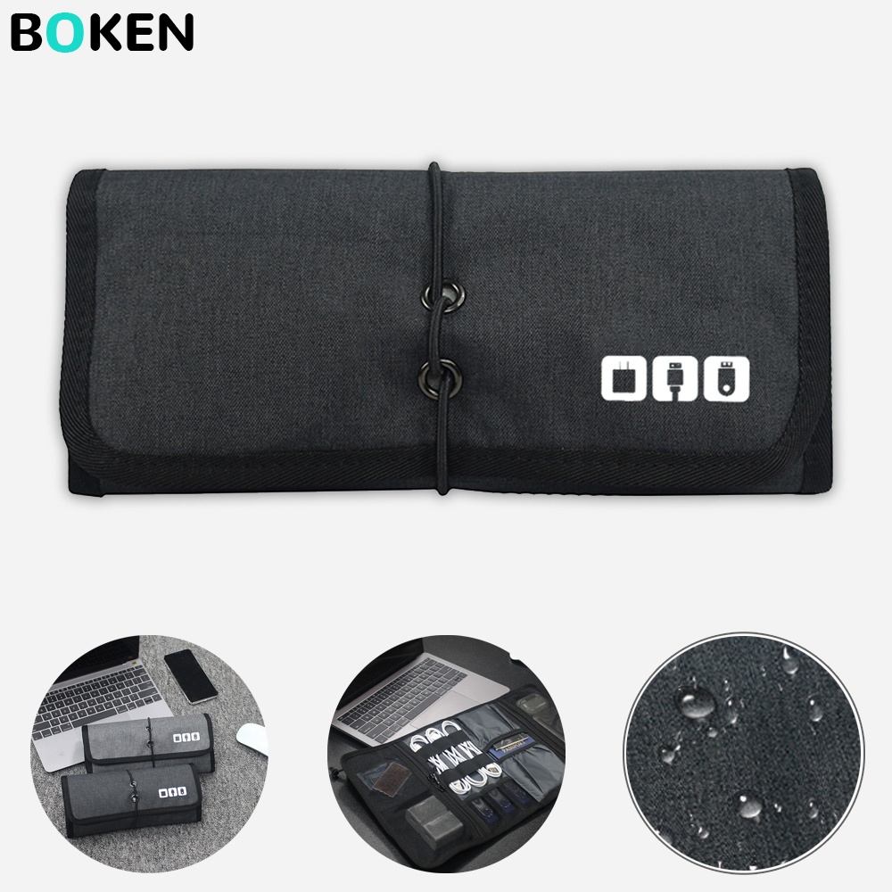 Tech Accessories For Home Office - Tech Organizer Bag Cable Storage Case