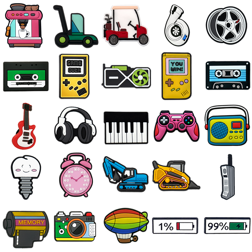 Tech Guy Accessories - 1/25PCS Retro Tech & Music Shoe