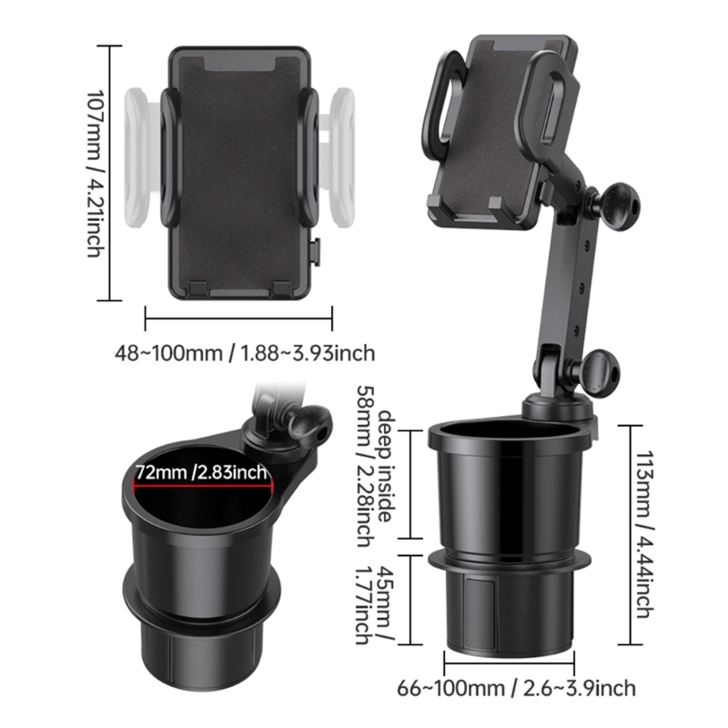 Car Cup Holder Expander Cell P – обзор и цена Mobile Tech Accessories