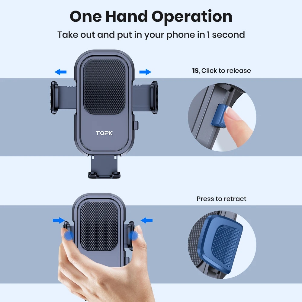 TOPK Car Phone Holder Mount fo – обзор и цена Mobile Tech Accessories