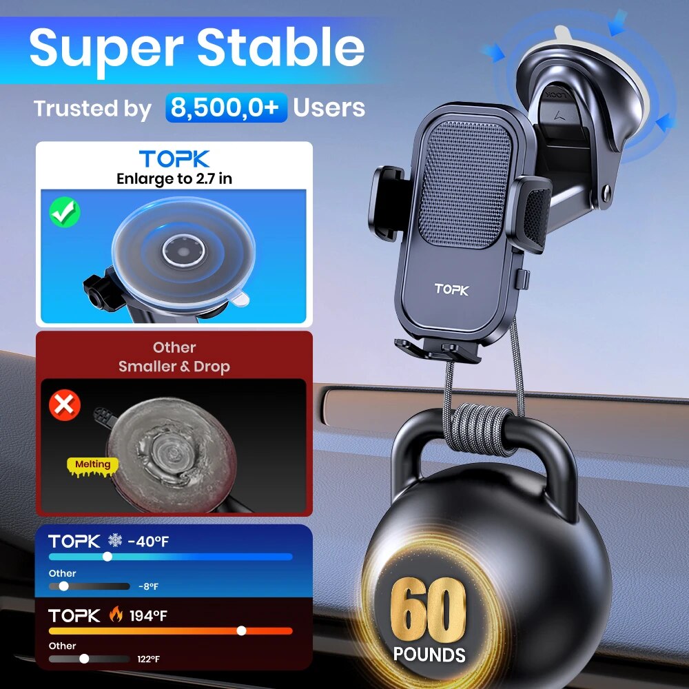 TOPK Car Phone Holder Mount fo – обзор и цена Mobile Tech Accessories